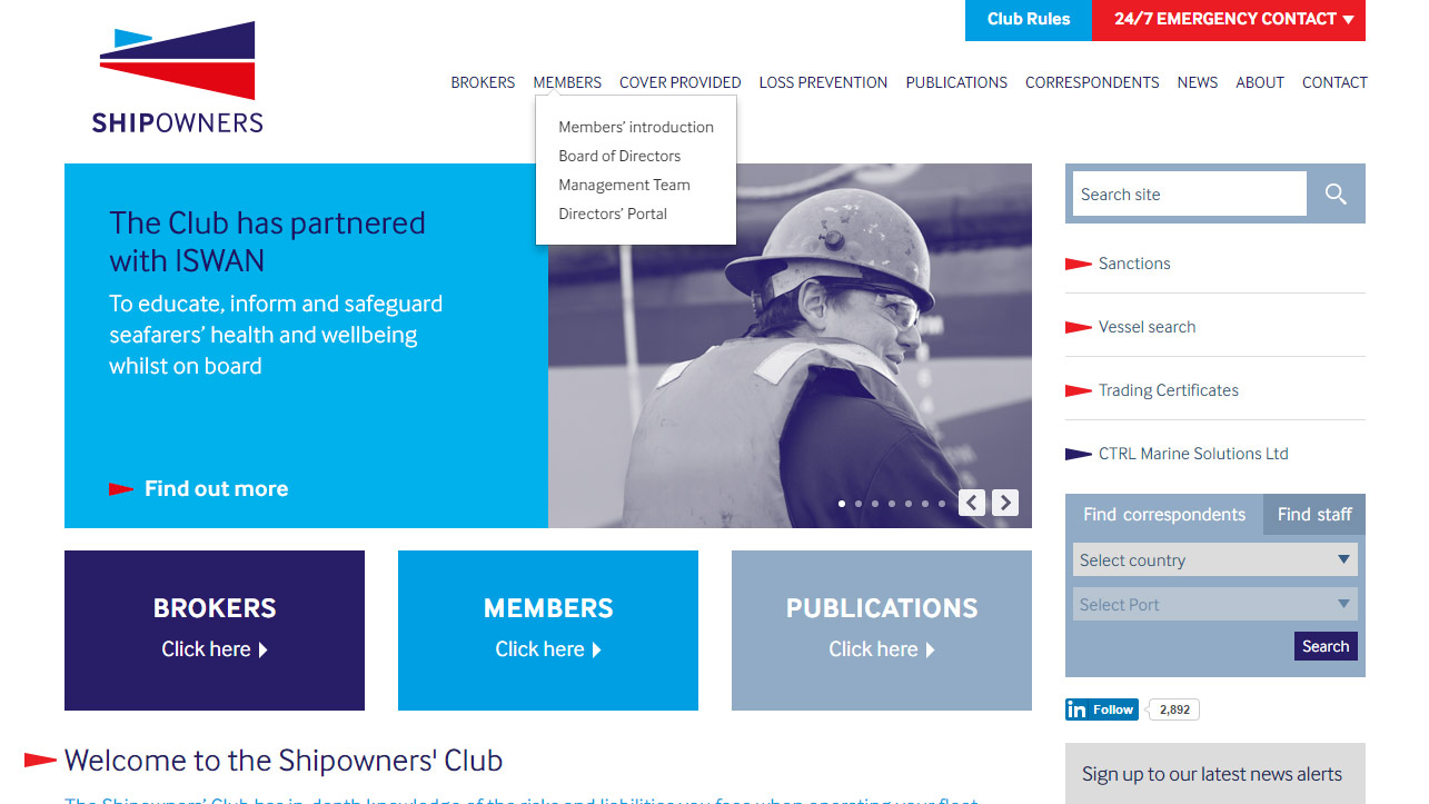 Club works with a network of global correspondents  - Shipowners