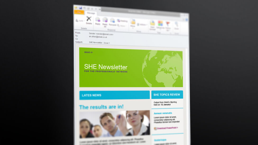 Corporate email newsletter