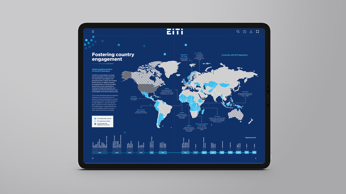 Digital anniversary report design