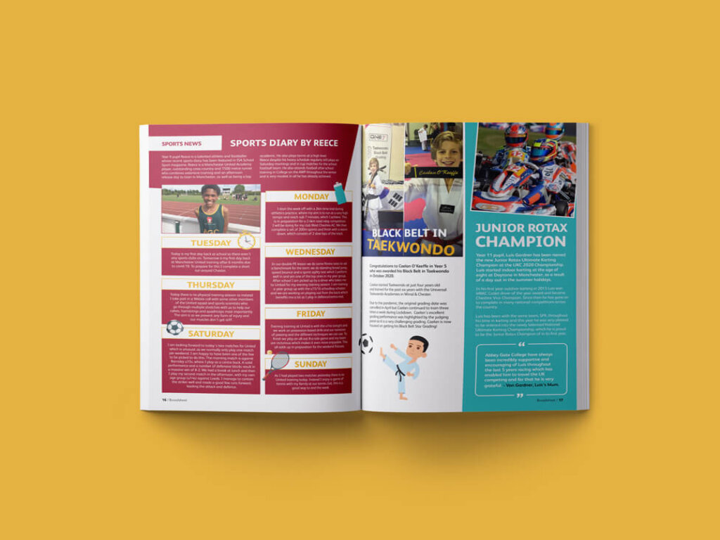 School magazine design