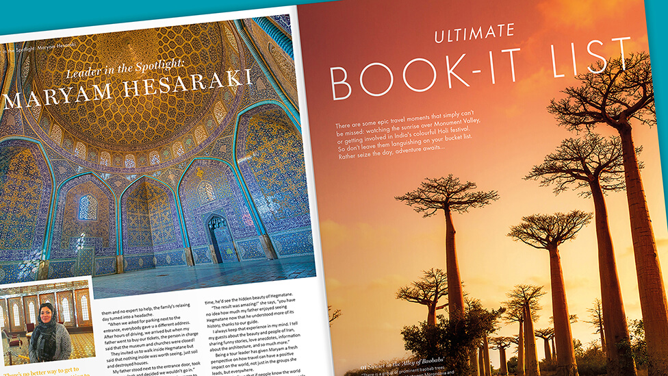 Travel magazine design