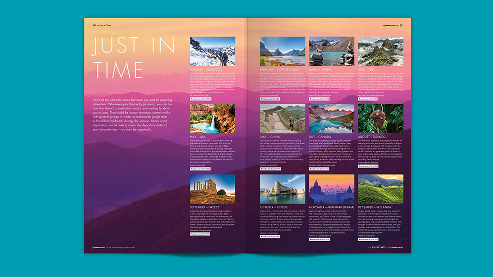 Travel magazine design
